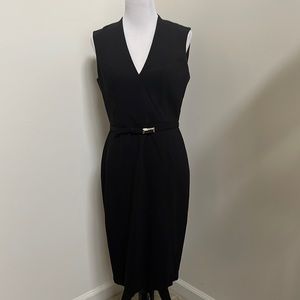 Black midi-dress